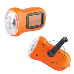 LED Solar Hand-cranked Flashlight