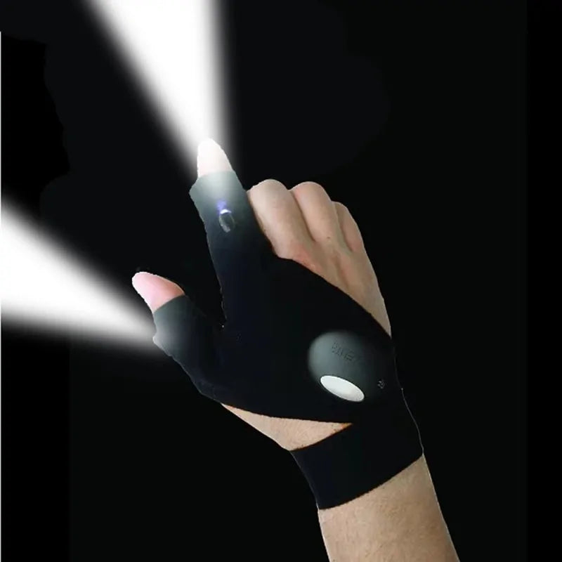 Flashlight Fingerless Glove